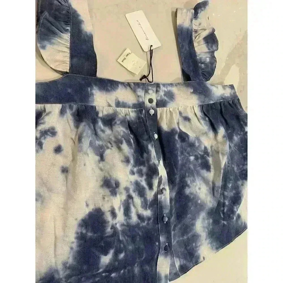 Line & Dot Tops - Line & Dot Perry Tie Dye Top Blue Multi Color Women’s Size Medium NWT